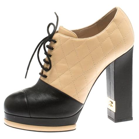 chanel shoes black block heels booties 2019|Chanel Women's Round Toe Quilted 2019 Block Heels Ankle .